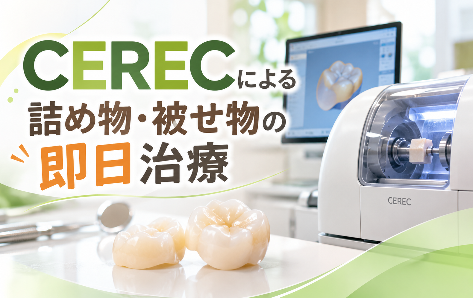 CERECによる詰め物・被せ物の即日治療